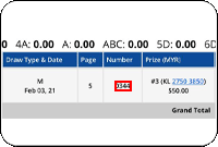 Winning Ticket Toto Third Prize - 3 February 2021